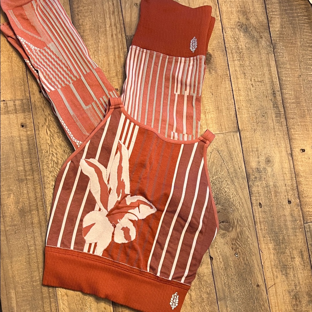 FP Movement Women’s Striped Red and Pink Bottoms